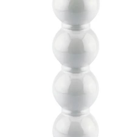 Addison Ross Tall Bobbin White Candle Stick 23cm