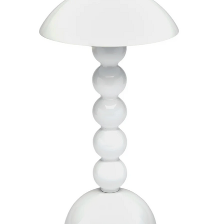 Addison Ross White Lacquer Rechargeable Bobbin LED Lamp