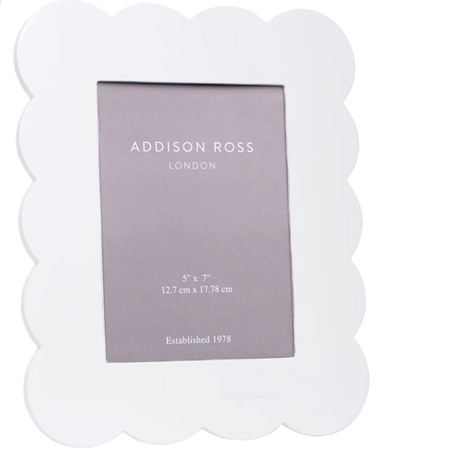 Addison Ross White Scallop Chiffon Lacquer Frame 5x7
