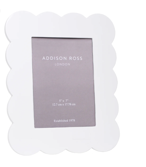 Addison Ross White Scallop Lacquer Frame 5x7
