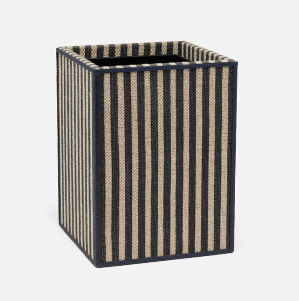 Pigeon & Poodle Franklin Navy Striped Waste Basket