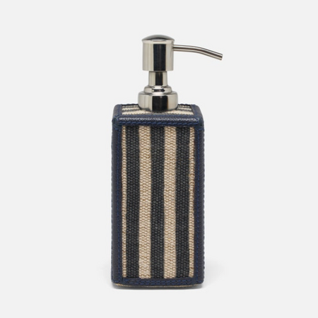 Pigeon & Poodle Franklin Navy Striped Soap Pump