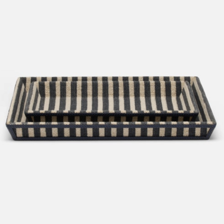 Pigeon & Poodle Franklin Navy Striped Small Tray