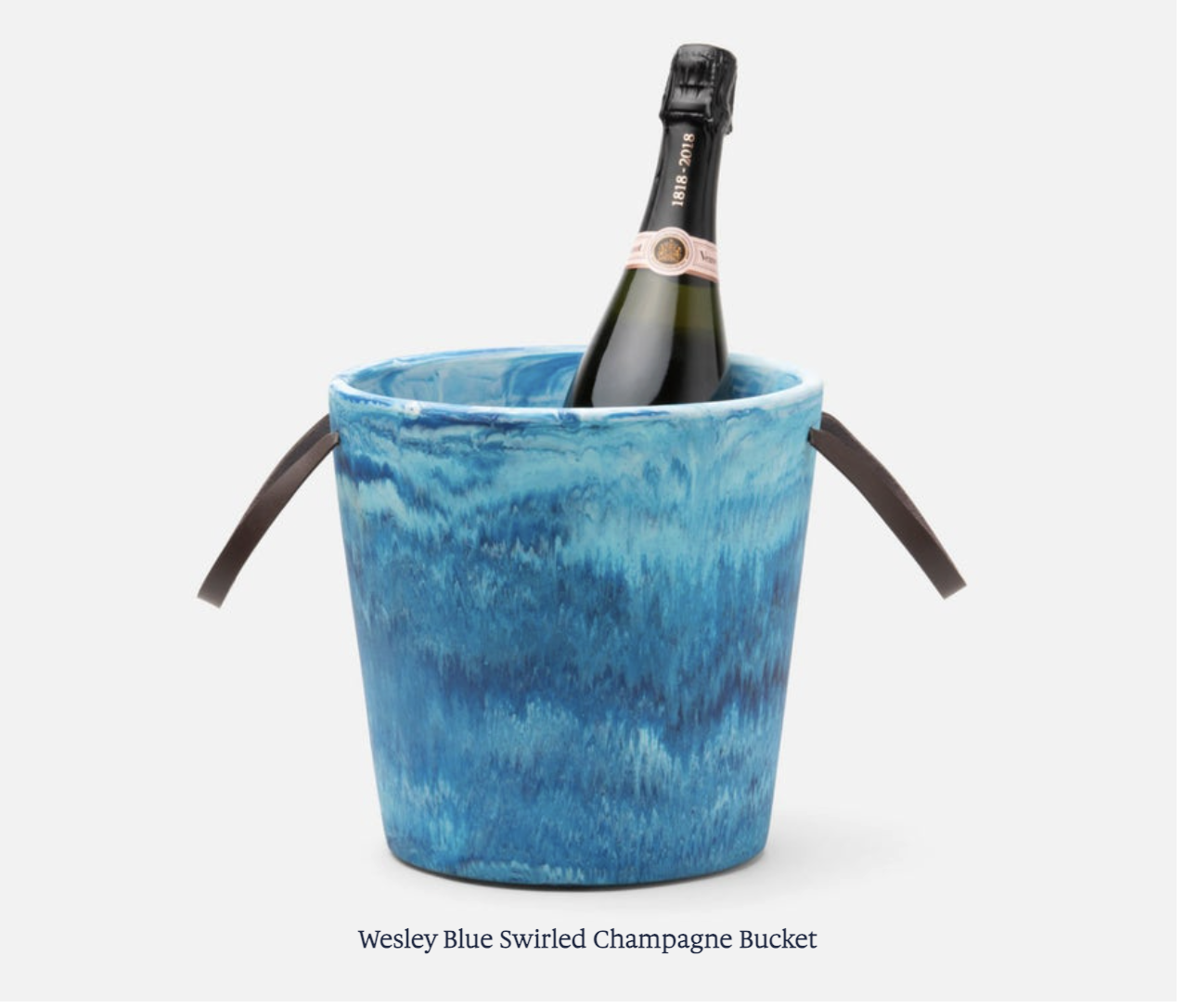 Blue Pheasant Wesley Blue Swirled Ice Bucket