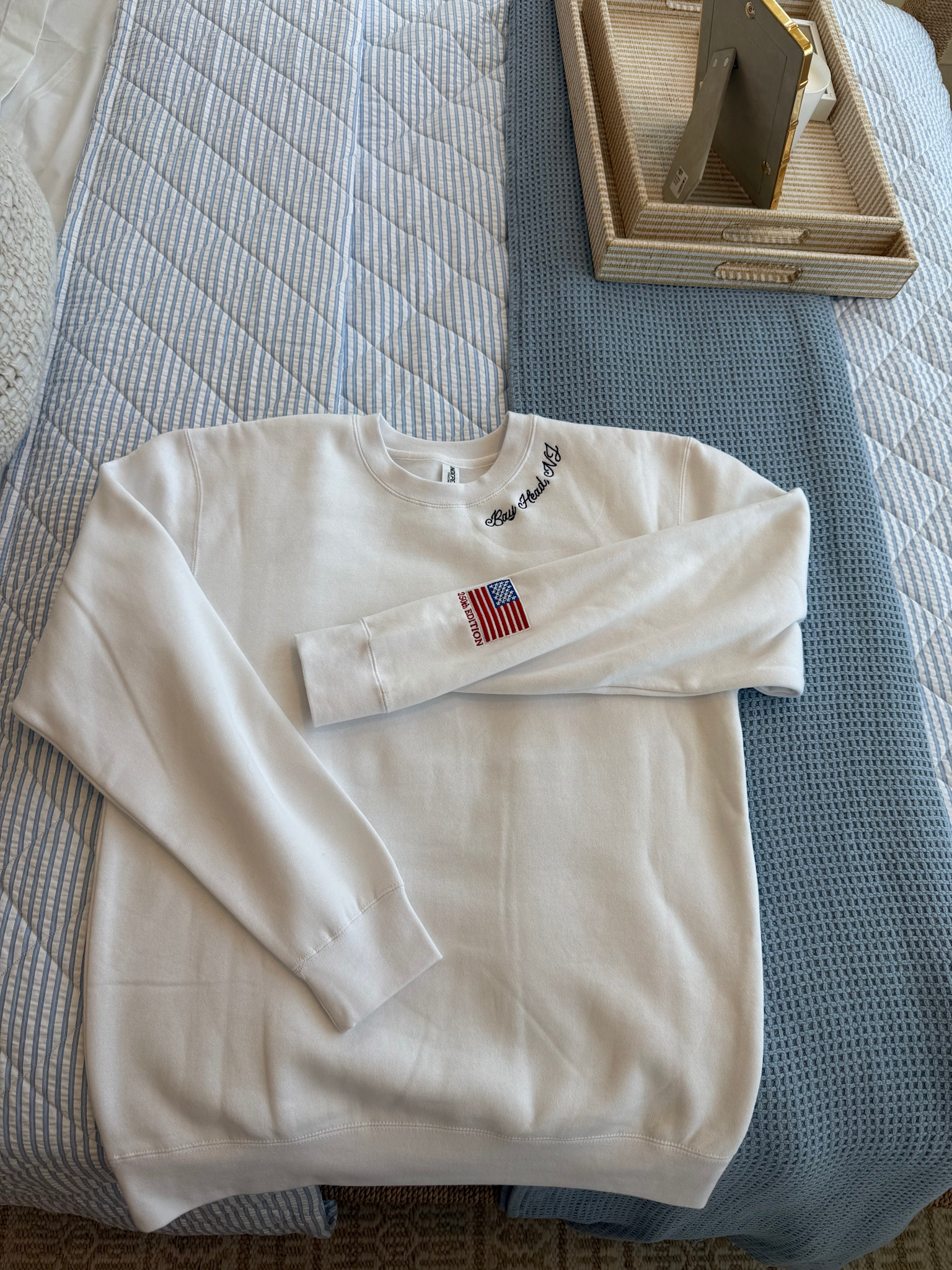 Saltwater House White Embroidered Saltwater House Crewneck