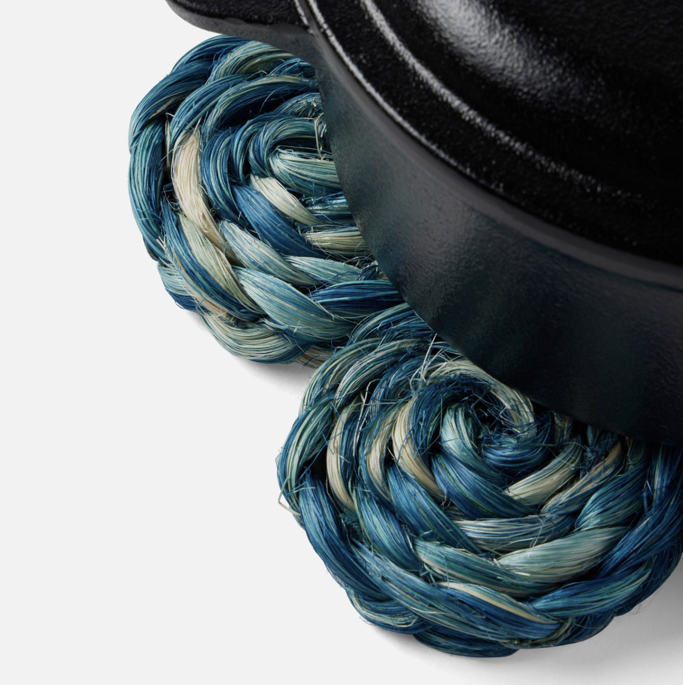 Blue Pheasant Keenan Blue Abaca Trivets Set of 2