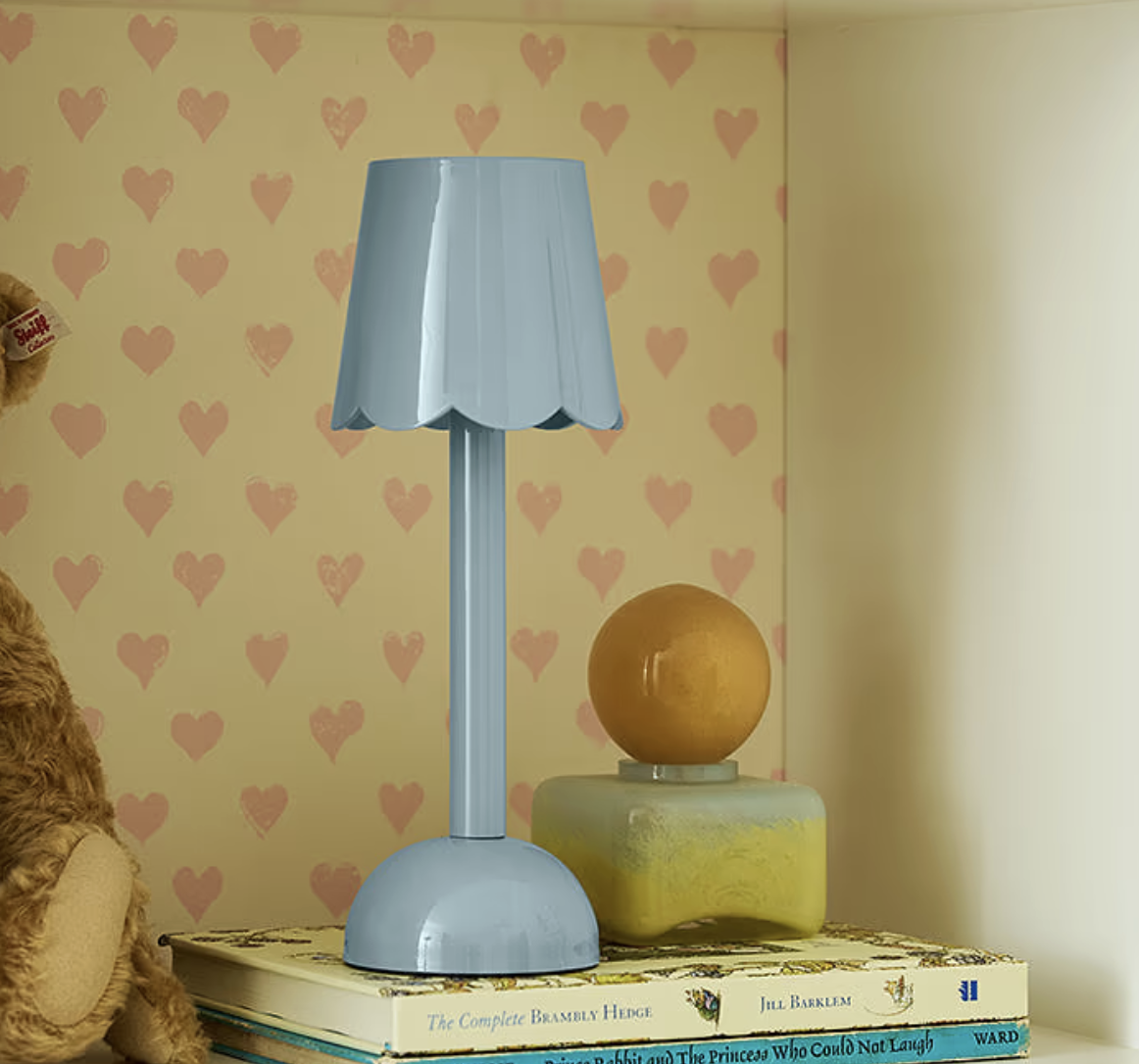 Addison Ross Periwinkle Blue Scallop Rechargeable LED Lamp