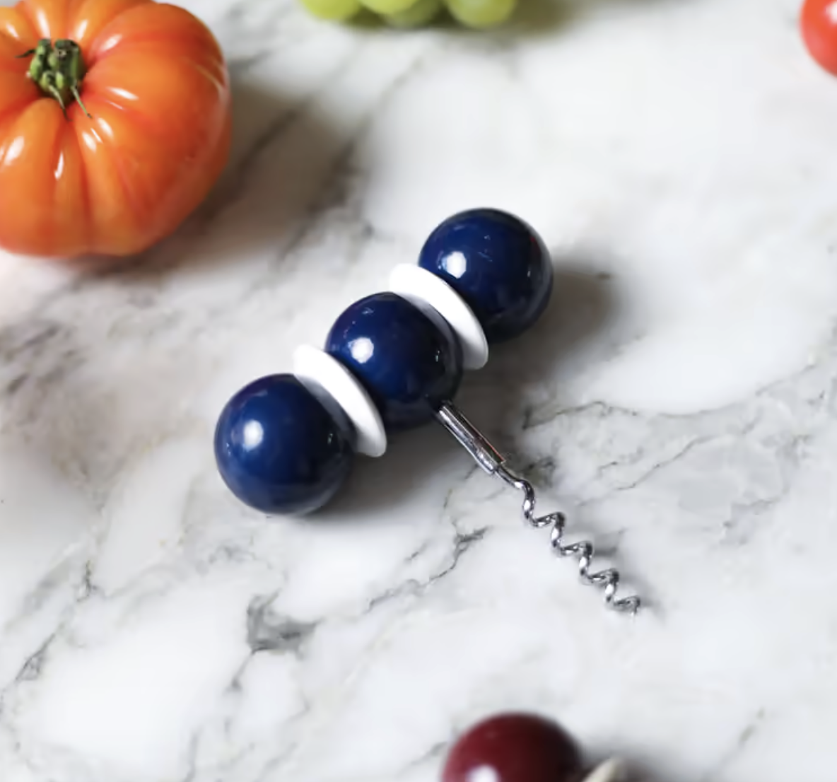 Addison Ross Corkscrew Bobbin Navy & White