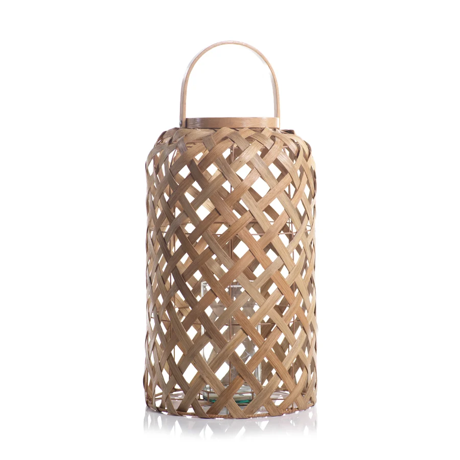 Zodax Saros Flatcore Rattan Lantern 24in