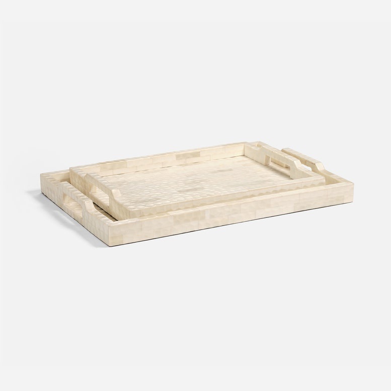 Made Goods Tucker Hammered Bone Tray