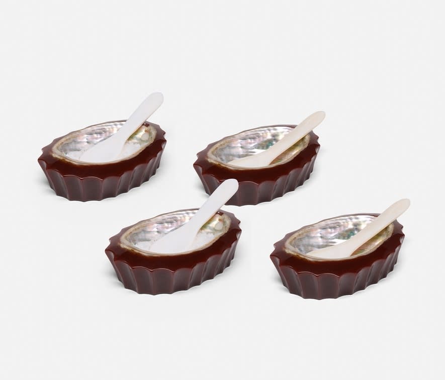 Blue Pheasant Tilda Cinnamon Pinch Bowls & Spoons - Set of 4