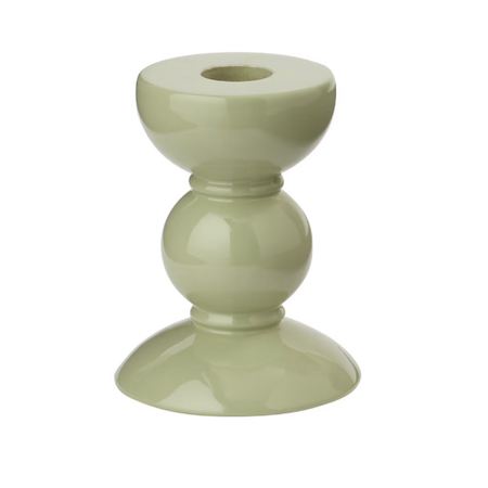 Addison Ross Small Bobbin Sage Candle Stick 10cm