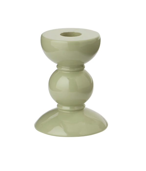 Addison Ross Small Bobbin Sage Candle Stick 10cm