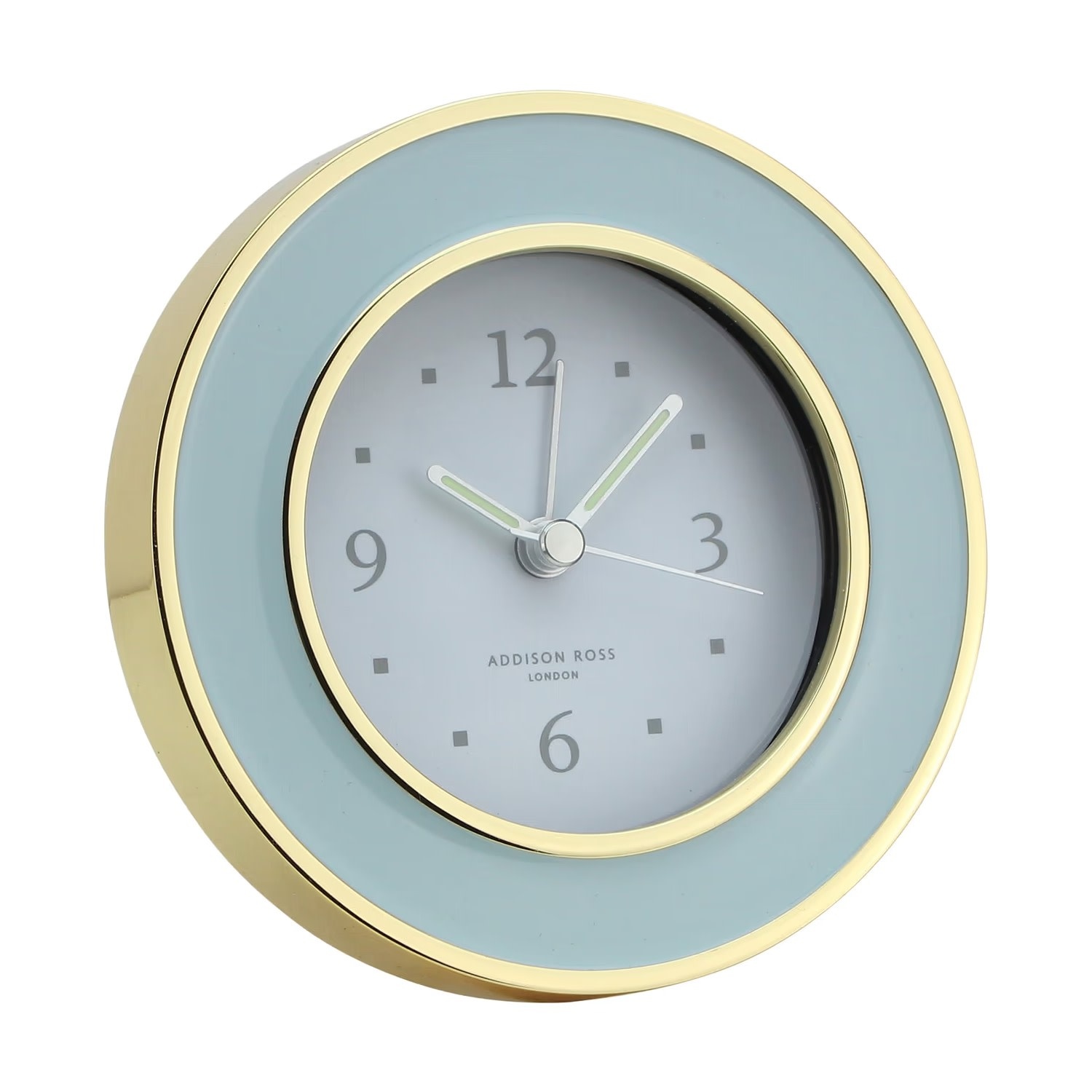Addison Ross Powder Blue & Silver Alarm Clock