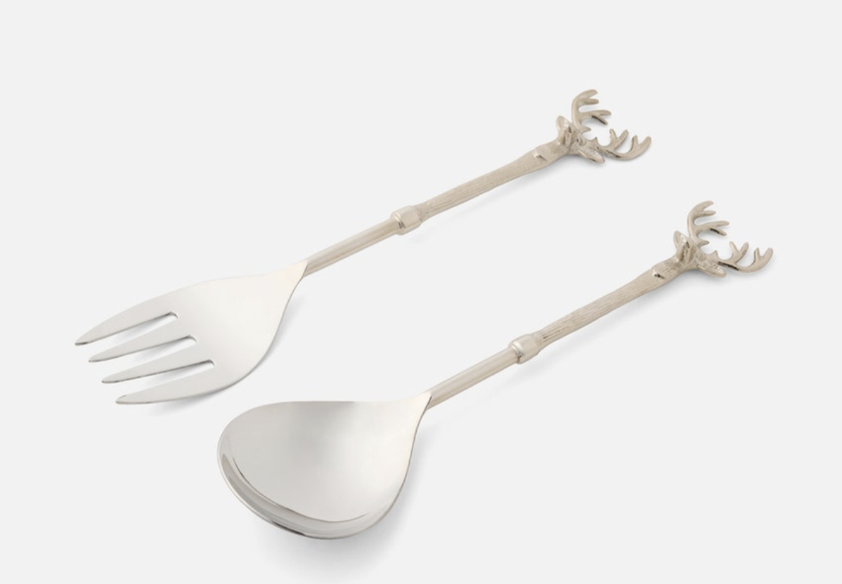 Blue Pheasant DASH, Polished Silver, 2-Piece Serving Set, Stainless Steel