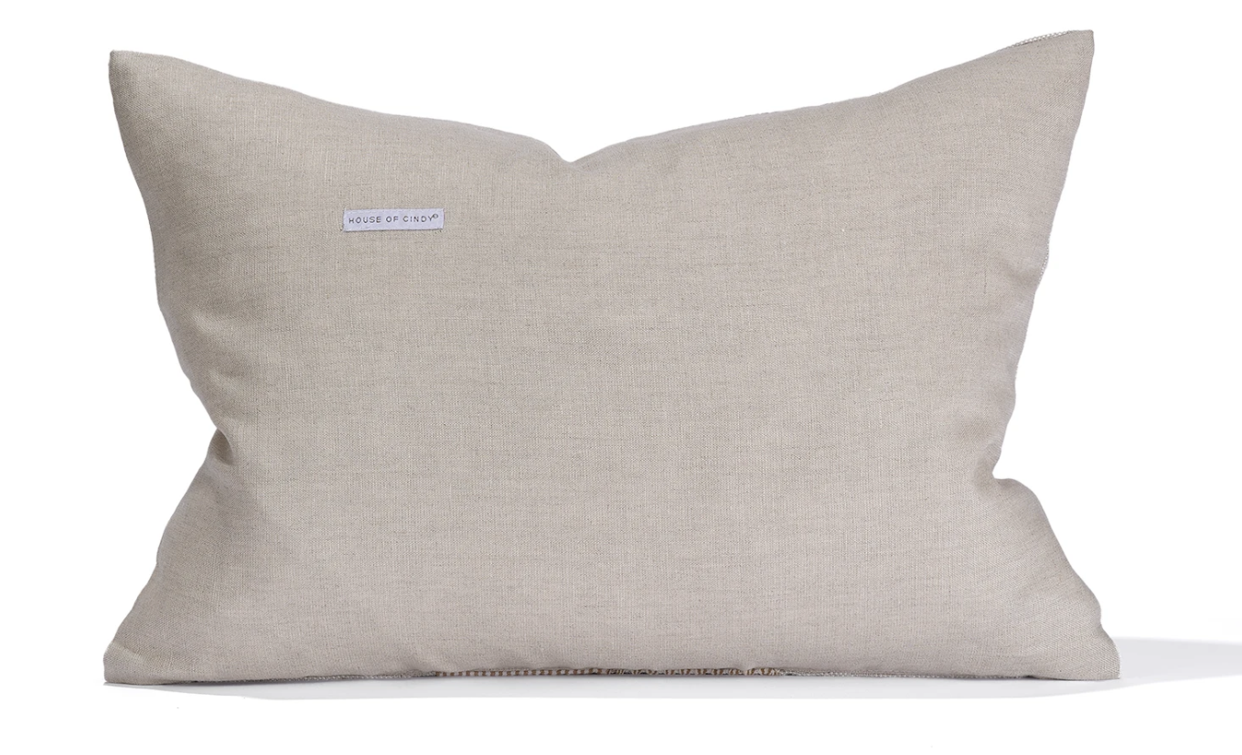 House of Cindy Chante Velvet Pillow Smokey Quartz 14"x27"