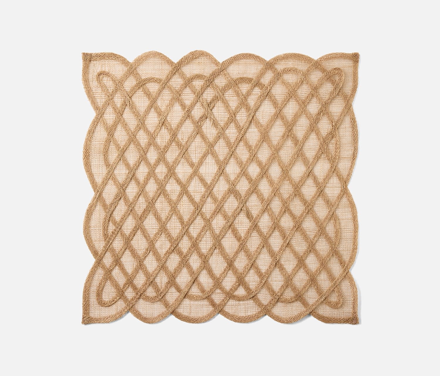 Blue Pheasant Ines Toasted Almond Woven Square Placemat