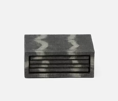 Blue Pheasant Gray Tie Dye Coasters