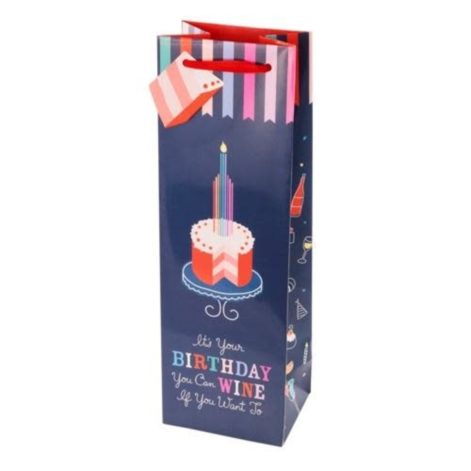 True Brands Birthday Cake Wine Gift Bag by Cakewalk