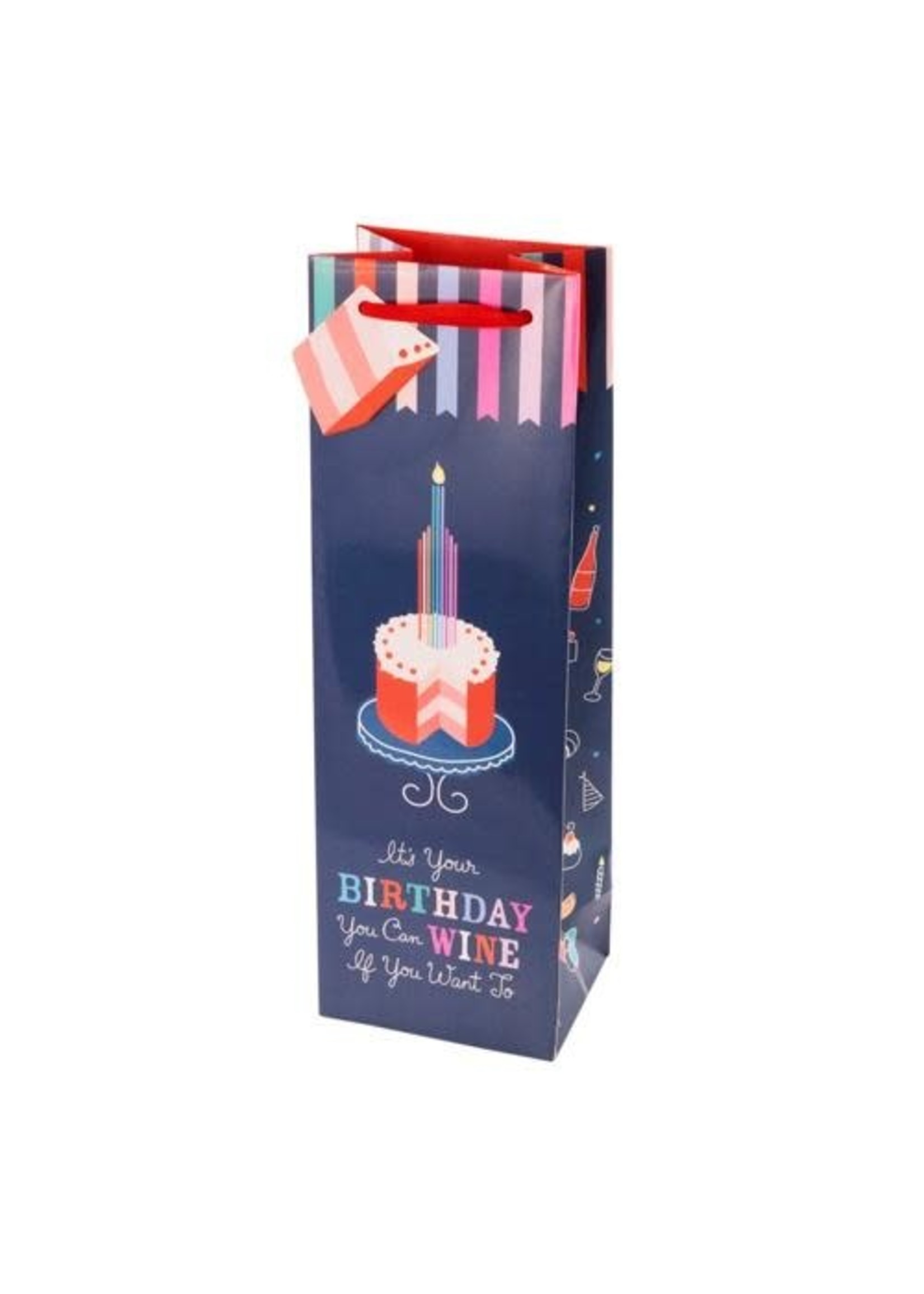 True Brands Birthday Cake Wine Gift Bag by Cakewalk