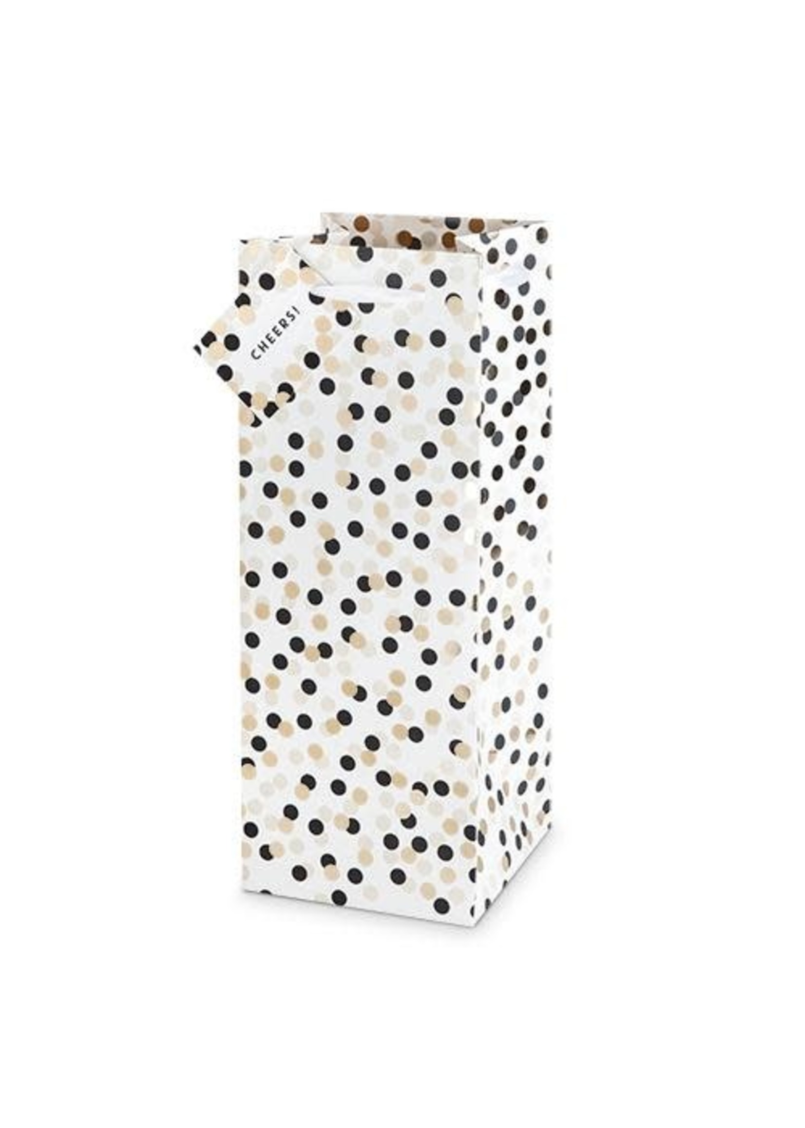 True Brands Tuxedo Dots 1.5L Liquor & Champagne Gift Bag