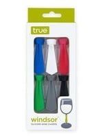 True Brands Windsor Set of 6 Silicone Wine Charms By True