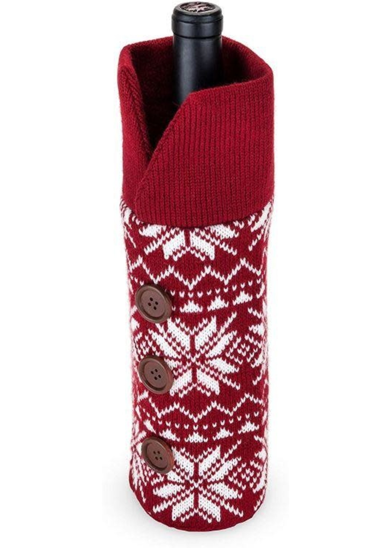 True Brands Wool Holiday Wine Sweater