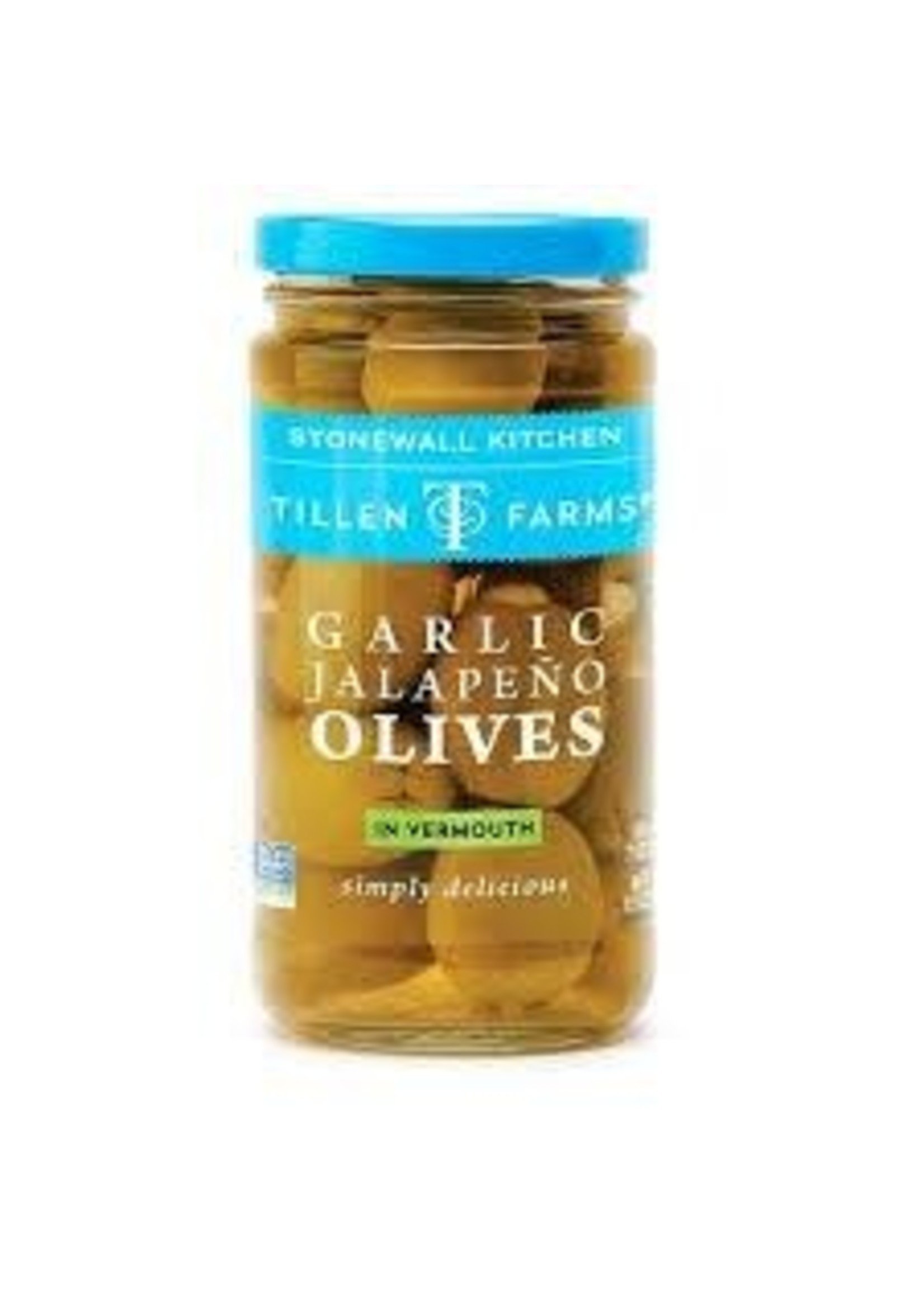 True Brands Tillen Farms Garlic Jalapeno Olives