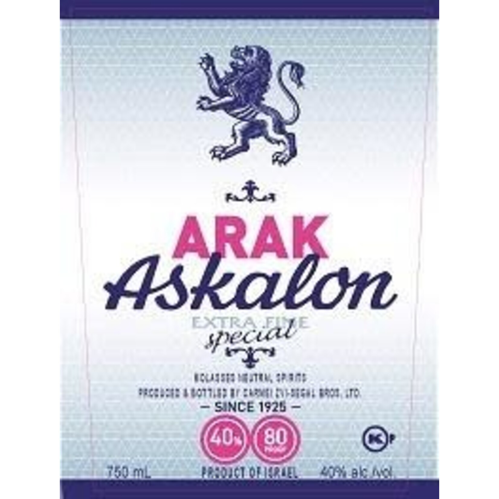 Barkan Askalon / Arak Extra Fine 80 Proof / 750mL