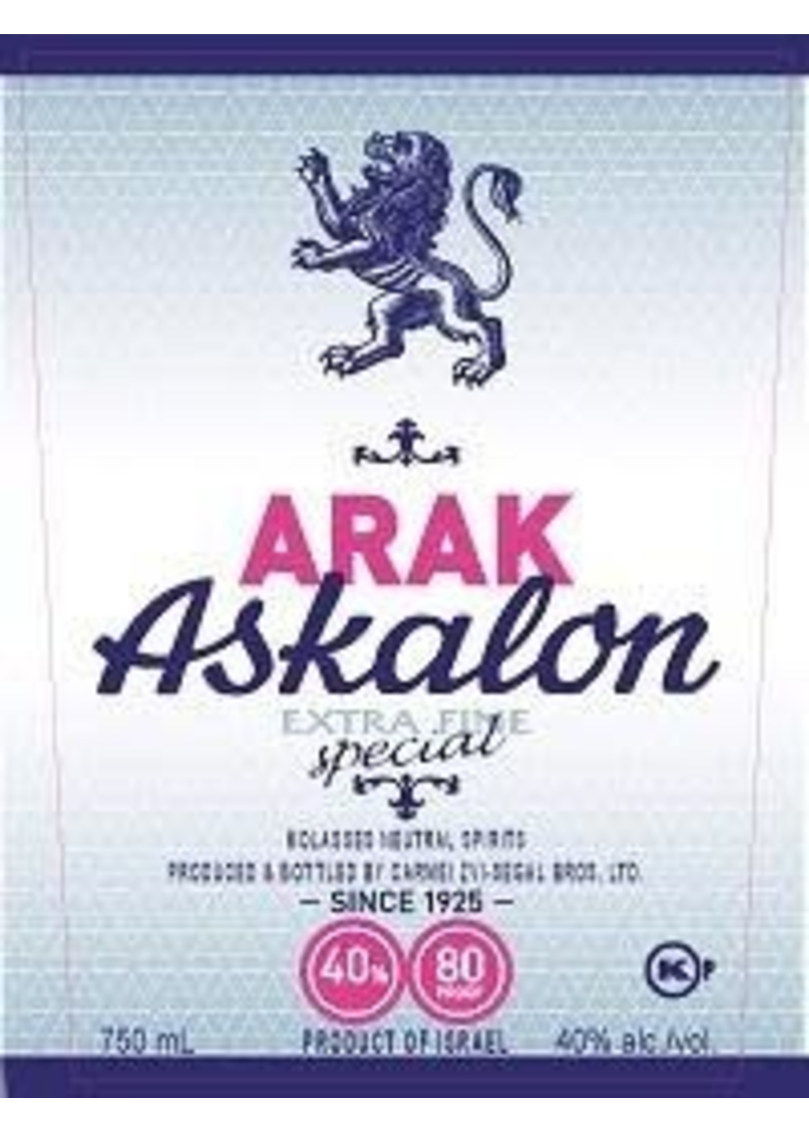 Barkan Askalon / Arak Extra Fine 80 Proof / 750mL