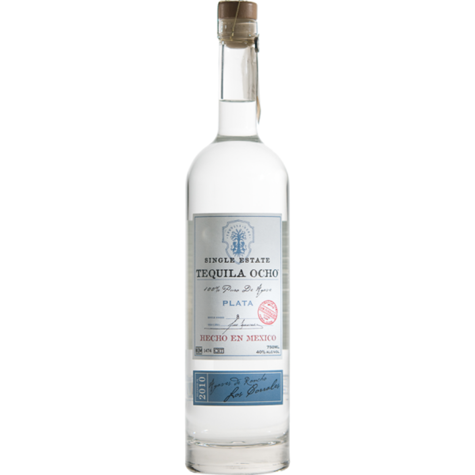 Tequila Ocho Tequila Ocho / Single Estate Plata Tequila 100% Puro De Agave / 750mL