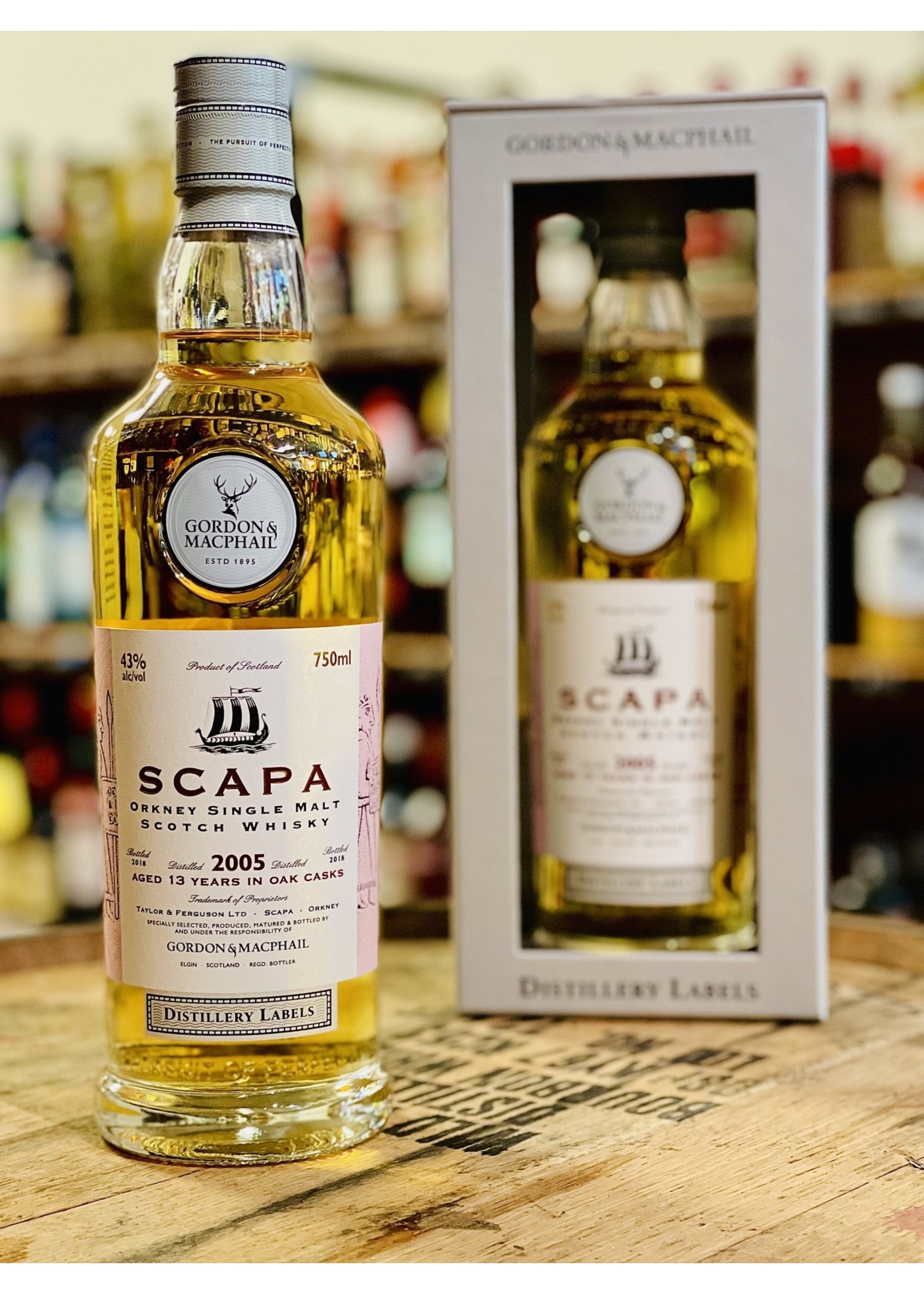 Gordon & Macphail Gordon & Macphail / Scapa 13 Year Old Distillery Labels 2005 Single Malt Scotch Whisky 43% abv/ 750 mL