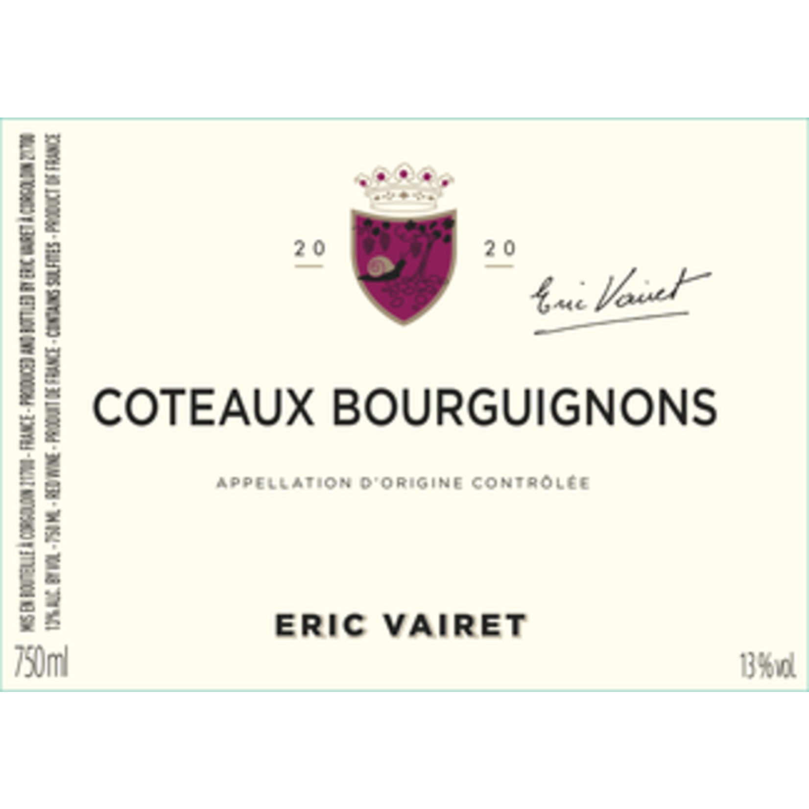 Eric Vairet Eric Vairet / Coteaux Bourguignons / 750mL