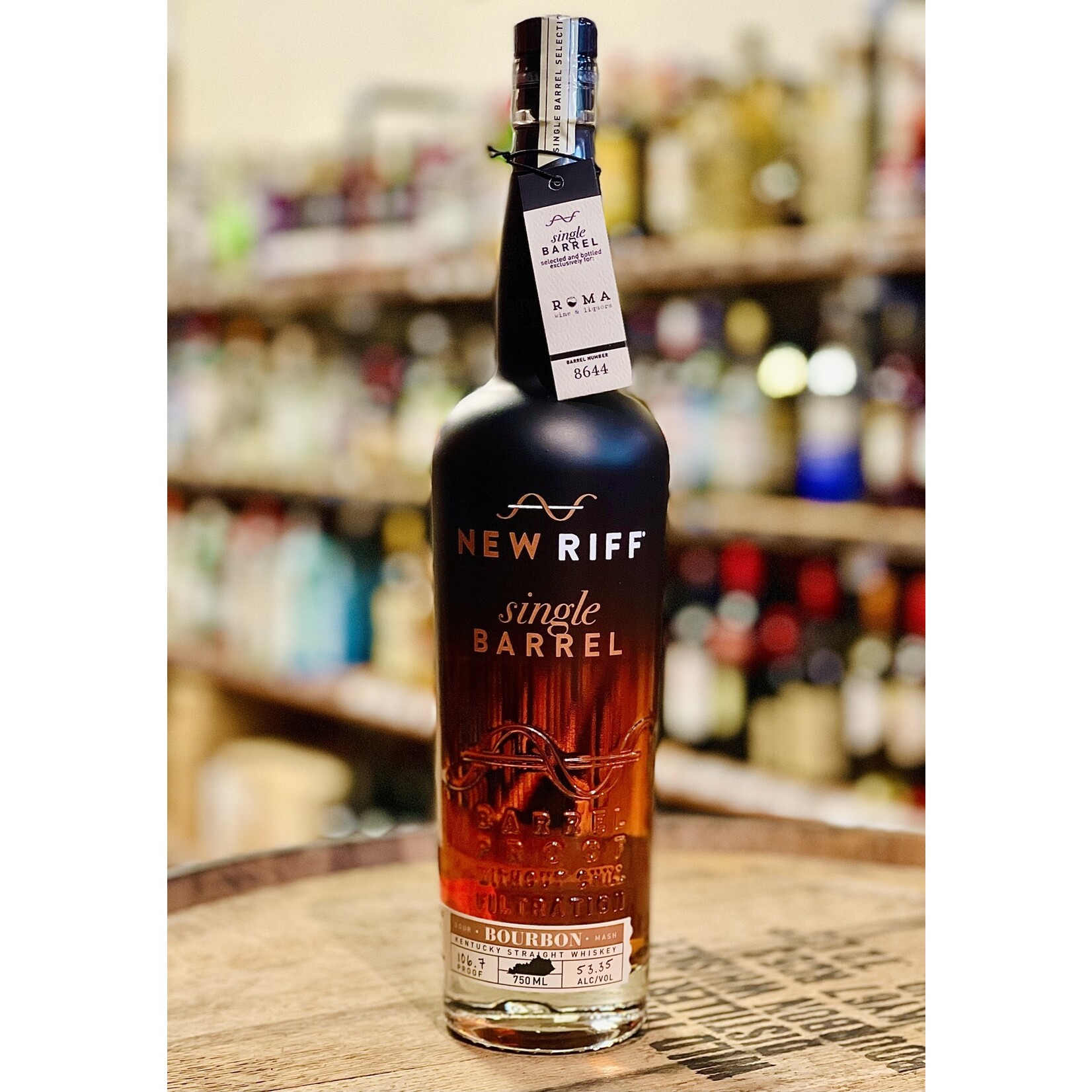 New Riff New Riff / Roma Store Pick Single Barrel Bourbon Whiskey 53.35% abv / 750mL