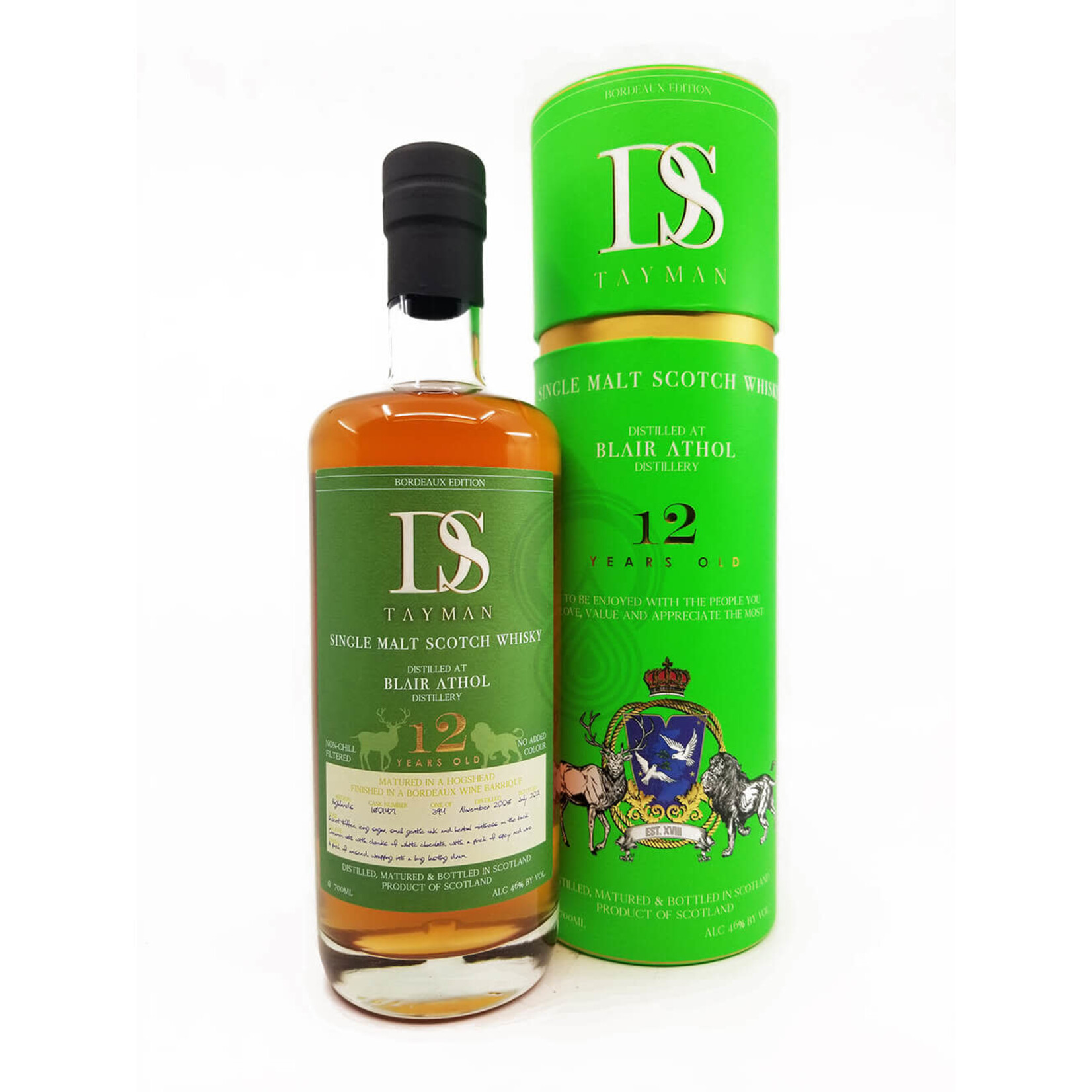 DS Tayman DS Tayman / Blair Athol 12 Year Bordeaux Edition 46% abv / 750mL