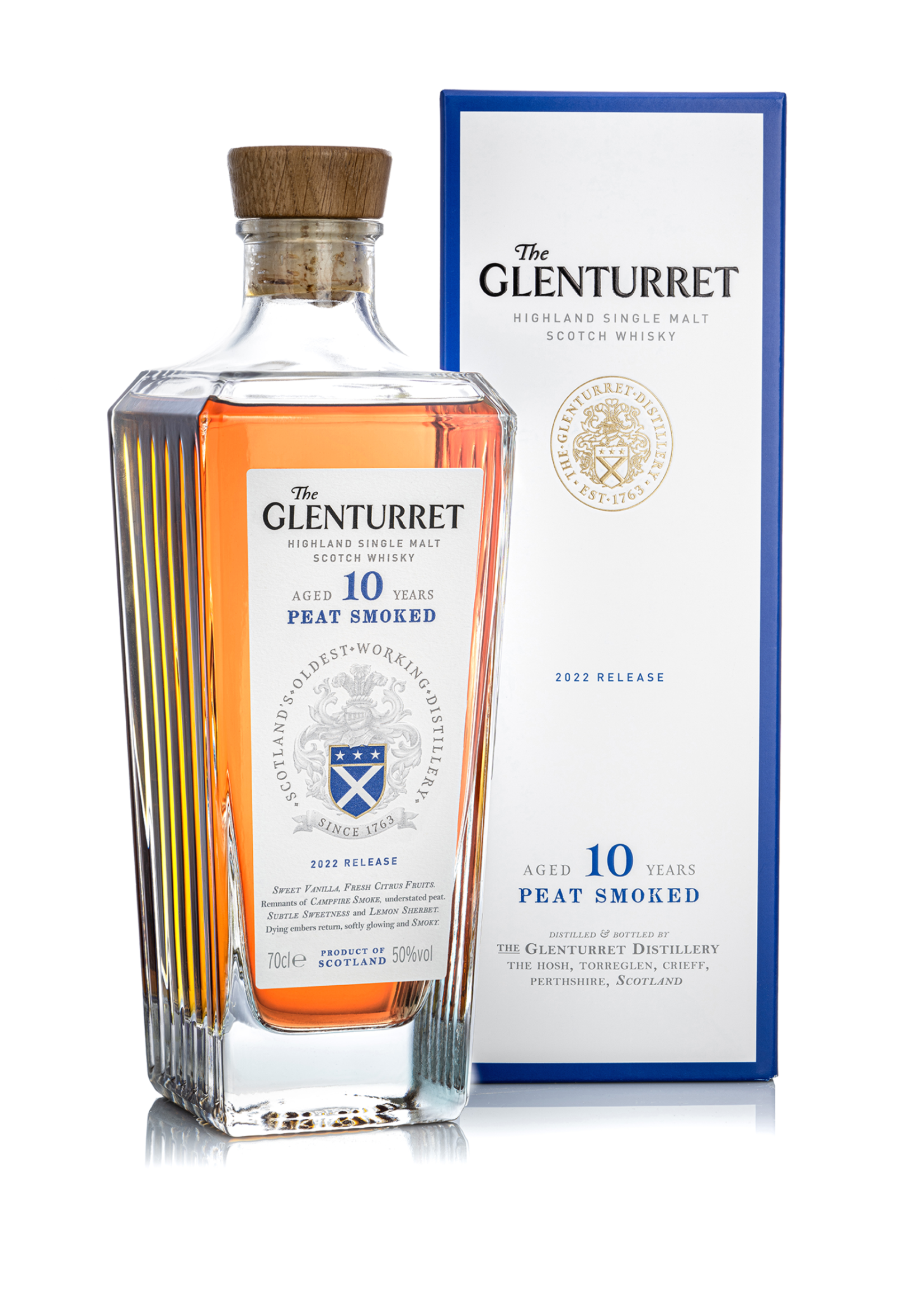 Glenturret Glenturret / 10 Year Peated Highland Single Malt Scotch Whisky 50% abv / 750mL