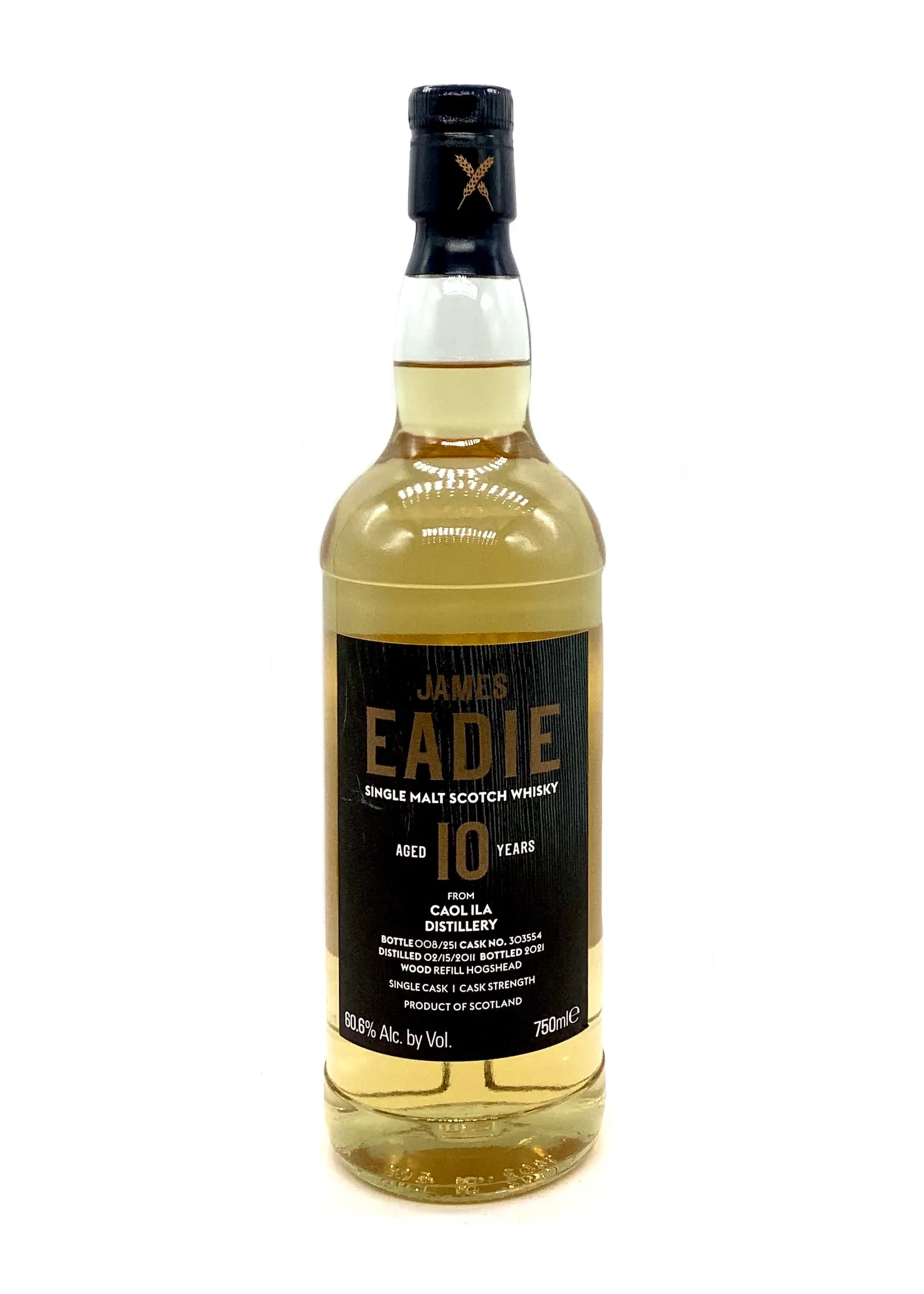 James Eadie James Eadie / Caol Ila 10 Year Single Cask 60.6% abv / 750mL