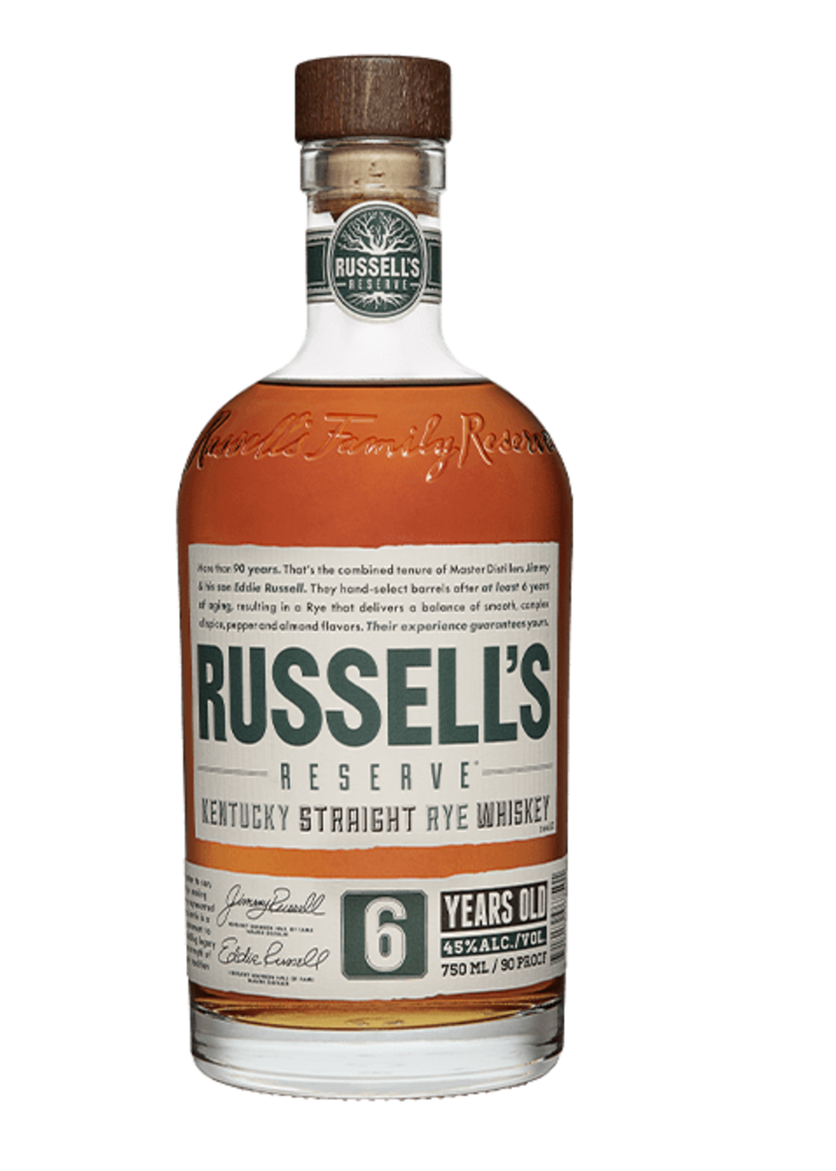 Russell's Reserve Russell’s Reserve / 6 Year Rye Whisky 45% abv / 750mL