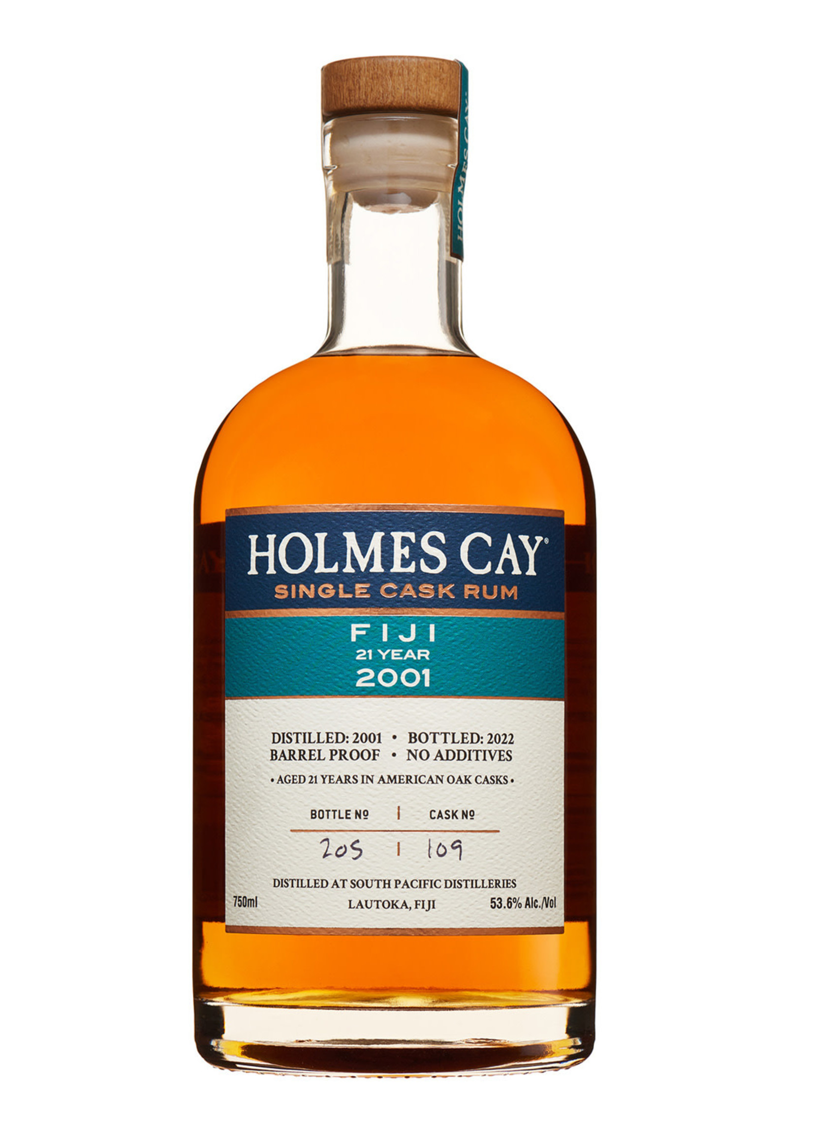 Holmes Cay Holmes Cay / Fiji Single Cask Rum 21 Year 2001 54% / 750mL