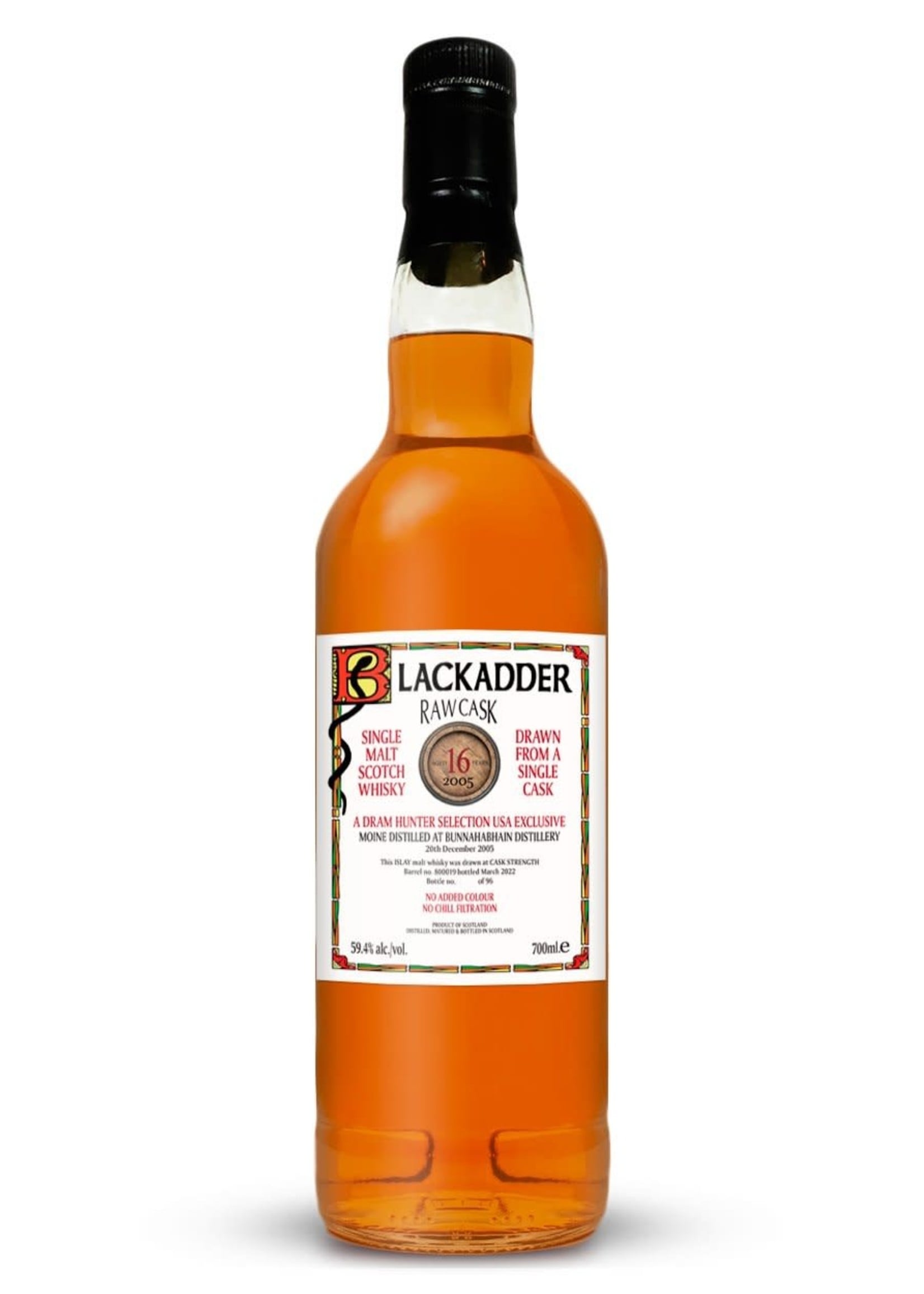 Blackadder Blackadder / Raw Cask Bunnahabhain Moine 16 Year Old Single Malt Scotch Whisky / 750mL