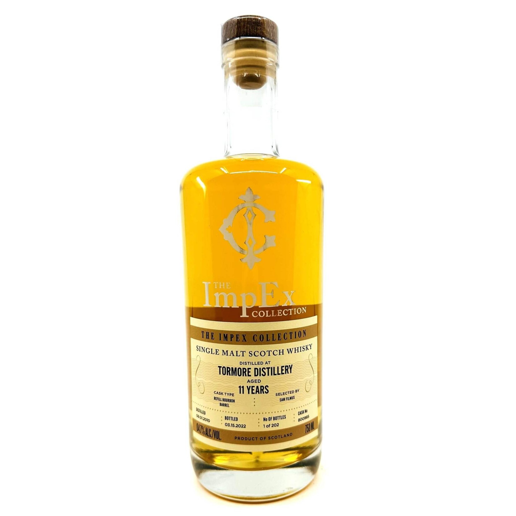The Impex Collection / Tormore 11 Year Single Cask Single Malt Scotch Whisky 64.7% abv / 750mL