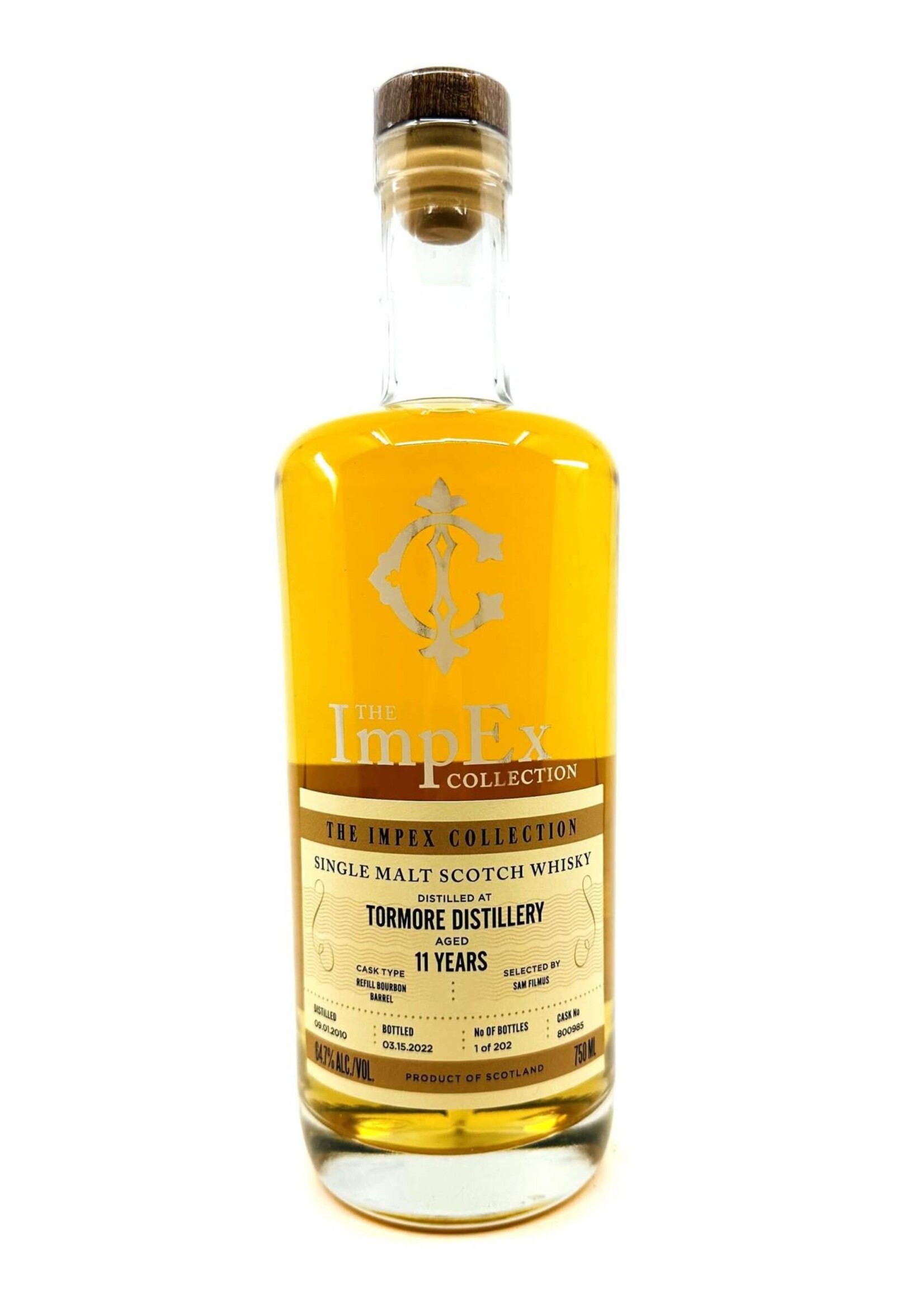 The Impex Collection / Tormore 11 Year Single Cask Single Malt Scotch Whisky 64.7% abv / 750mL