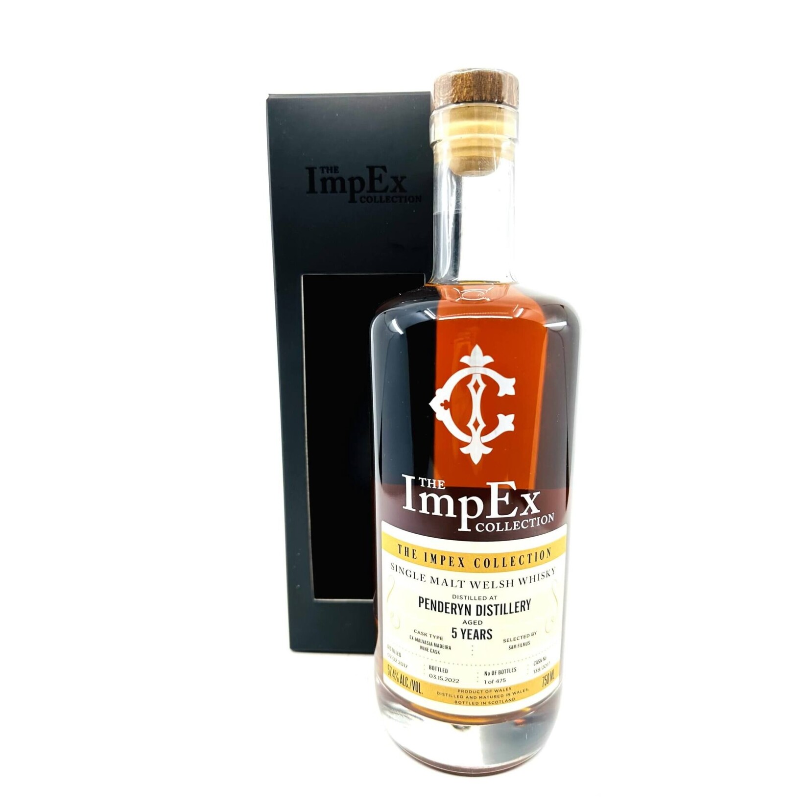 The Impex Collection The Impex Collection / Penderyn 5 Year Single Cask Single Malt Welsh Whisky 57.4% abv / 750mL