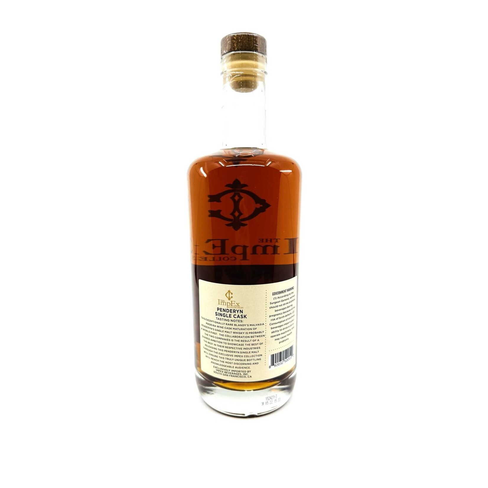 The Impex Collection The Impex Collection / Penderyn 5 Year Single Cask Single Malt Welsh Whisky 57.4% abv / 750mL