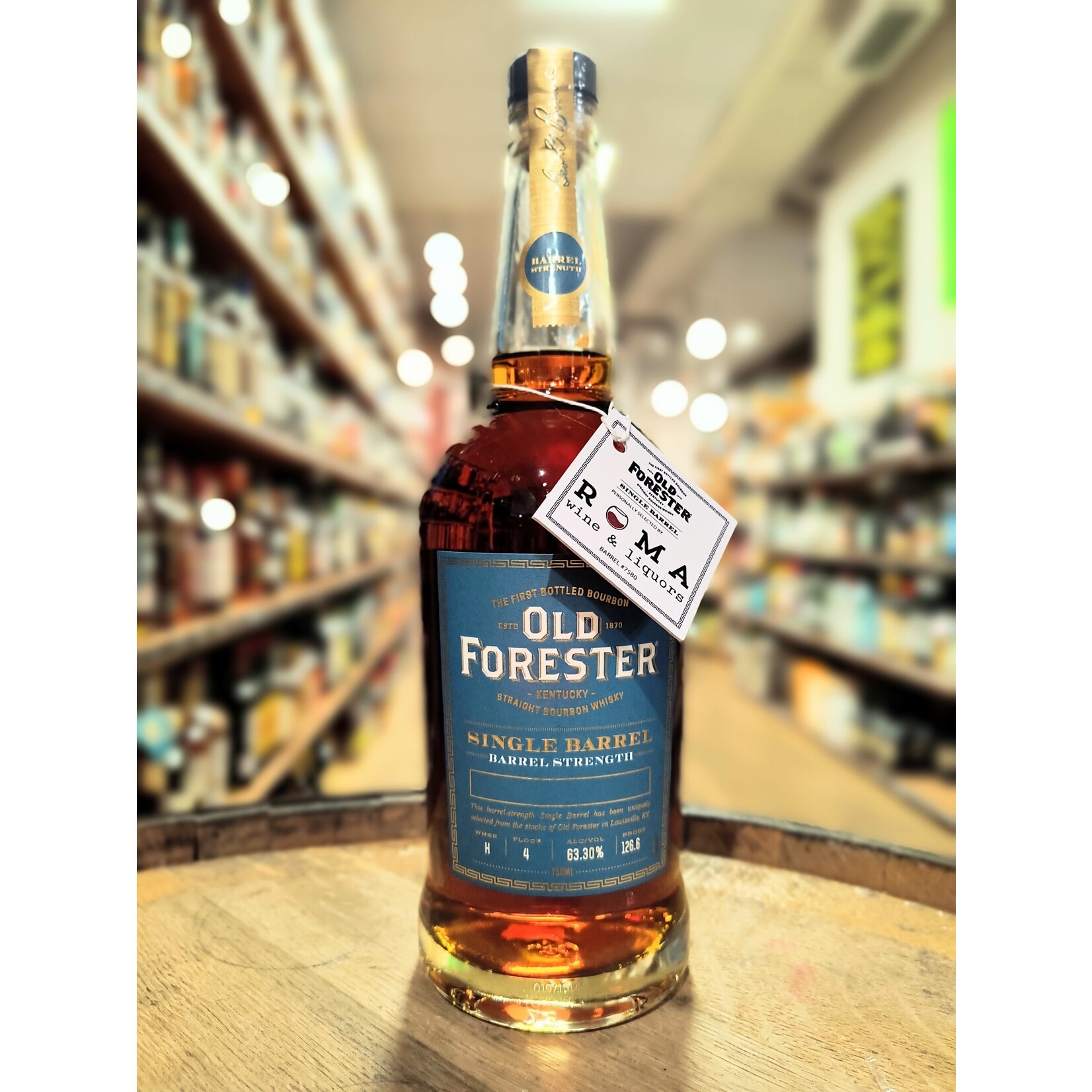Old Forester Old Forester / Roma Store Pick #3 Single Barrel Cask Strength Bourbon Whiskey 63.3% abv / 750mL