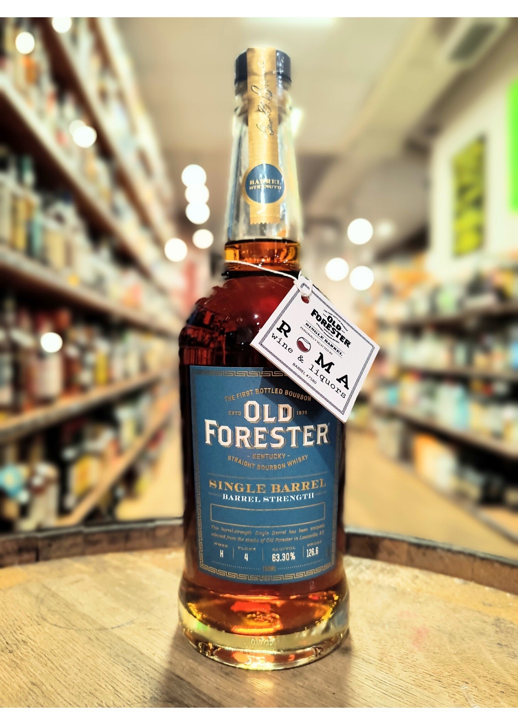 Old Forester Old Forester / Roma Store Pick #3 Single Barrel Cask Strength Bourbon Whiskey 63.3% abv / 750mL
