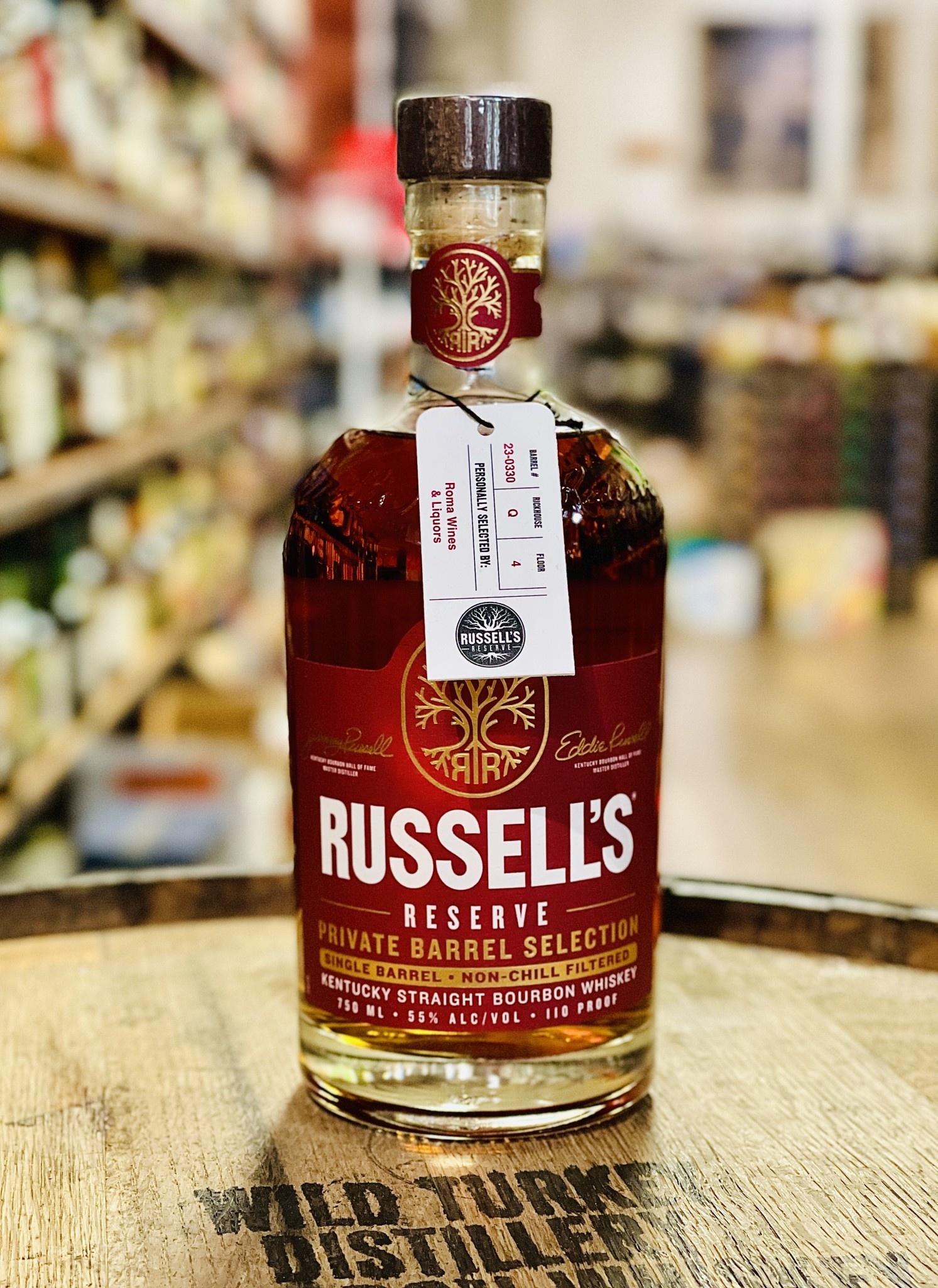 Russell s Reserve Roma Store Pick 3 Single Barrel Bourbon 55 abv 750mL