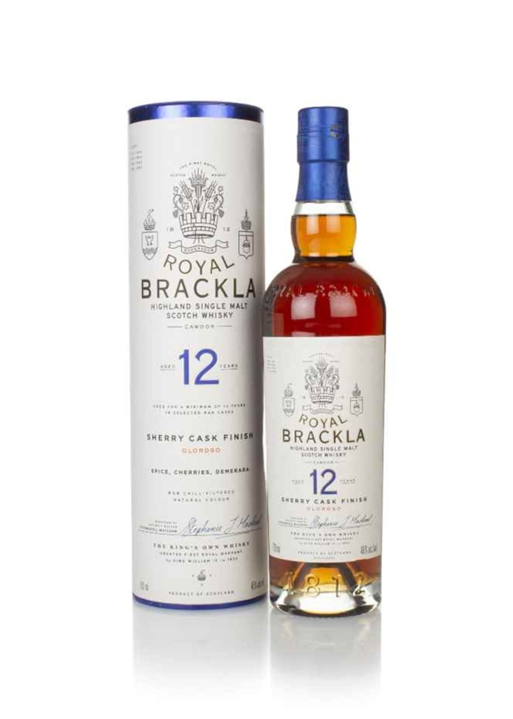 Royal Brackla Royal Brackla / 12 Year Oloroso Sherry Cask Finish Single Malt Scotch Whisky 46% abv / 750mL