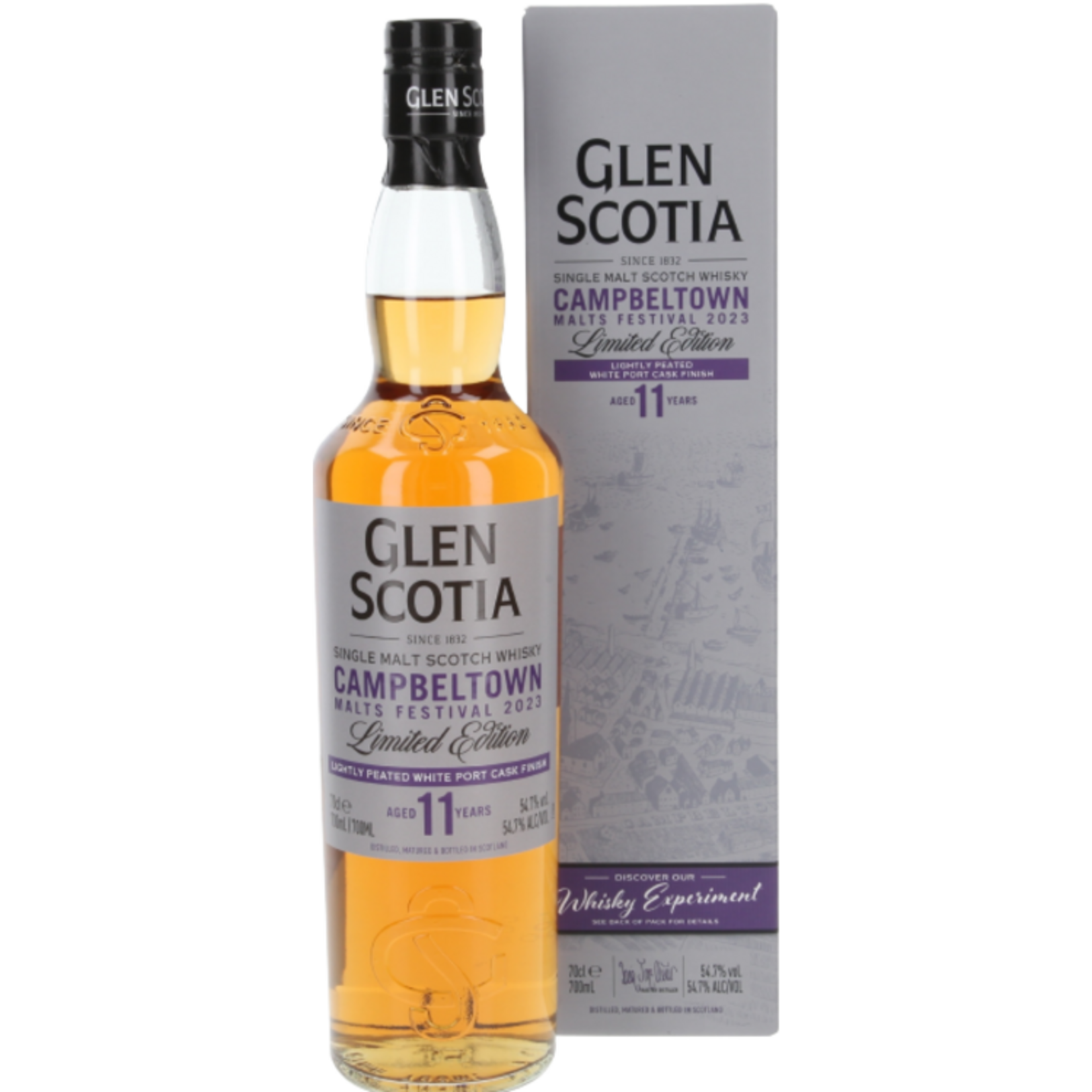 Glen Scotia Glen Scotia / 2023 Campbeltown Malts Festival Lightly Peated White Port Cask Finish 11 Year 54.7% abv / 750mL