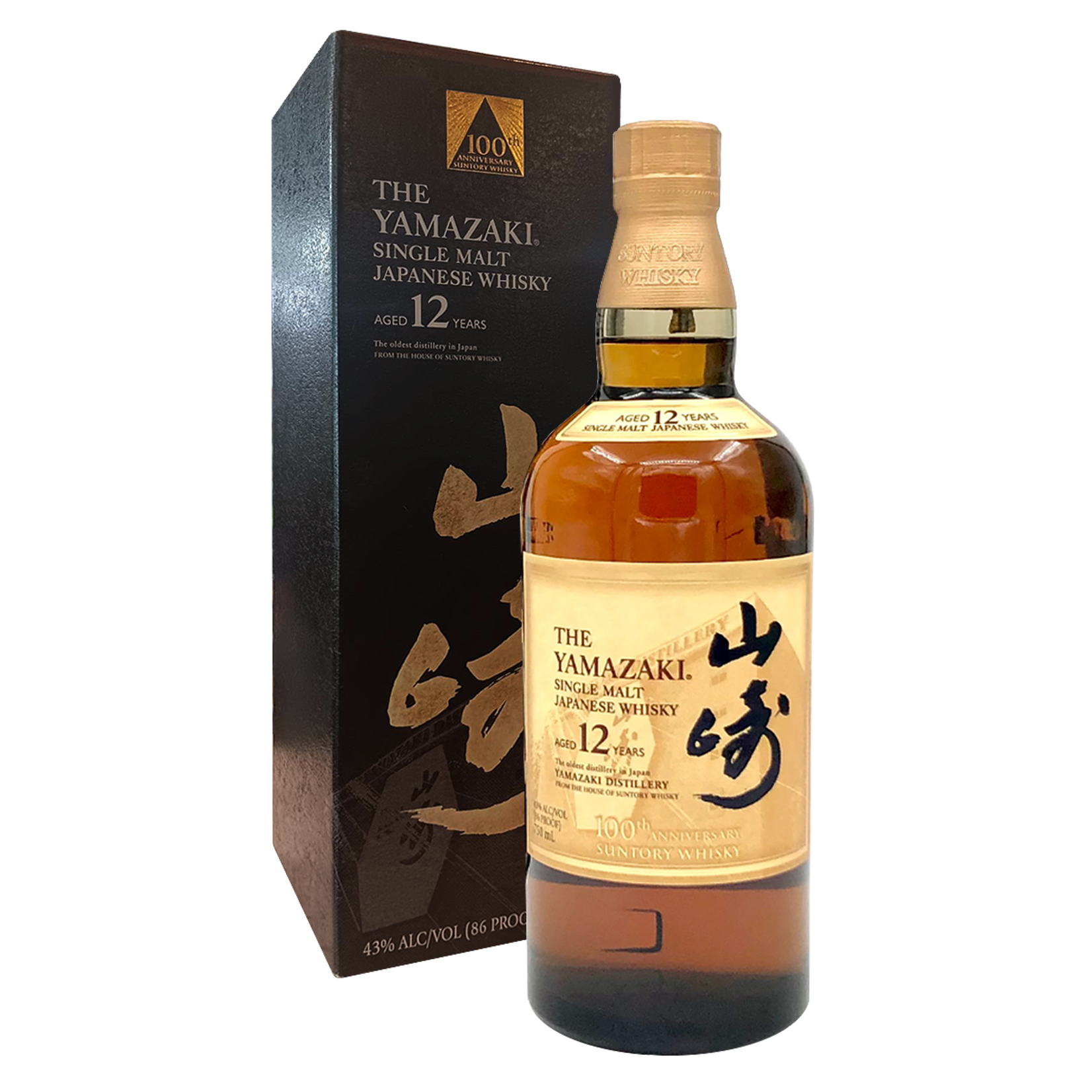 Suntory The Yamazaki  / 12 Year 100th Anniversary Single Malt Japanese Whisky / 750mL
